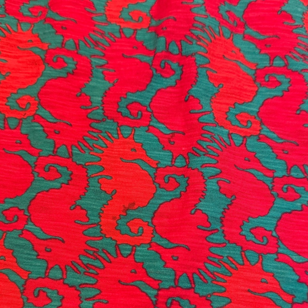 Lilly Pulitzer Sleeveless V-Neck Maxi Dress in Fuchsia and Teal seahorse print - Picture 3 of 4